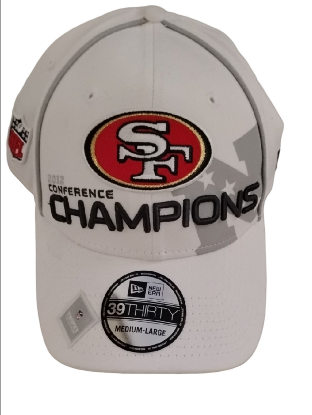 New Era San Francisco 49ers White 2012 Conference Champions 39THIRTY Cap